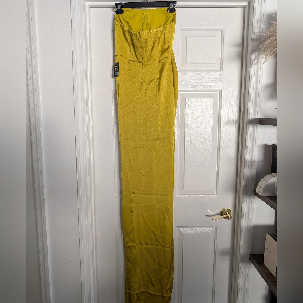 Express Chartreuse Formal Dress | Size 0 - Picture 5 of 5